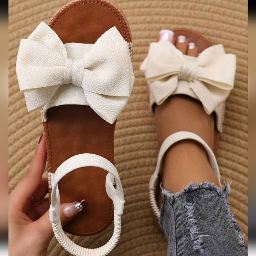 Women's Casual Wedge Heel Sandals, Sports Flat Butterfly Flower Soft Wear-Resist - Picture 1 of 7